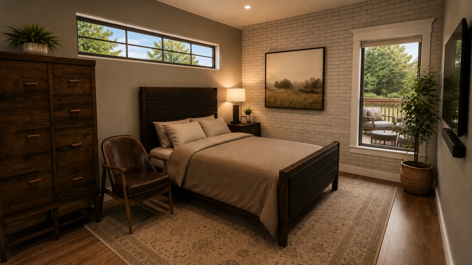 Proposed Bedroom #2 rendering angle 2